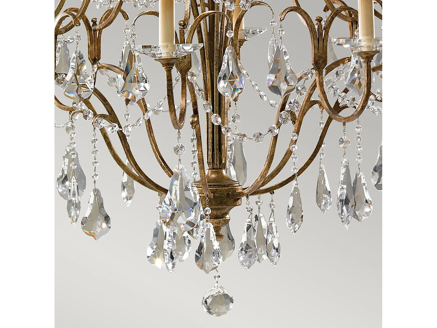 Elstead Valentina - 12 Leichter mehrstufiger Kronleuchter aus oxidierter Bronze