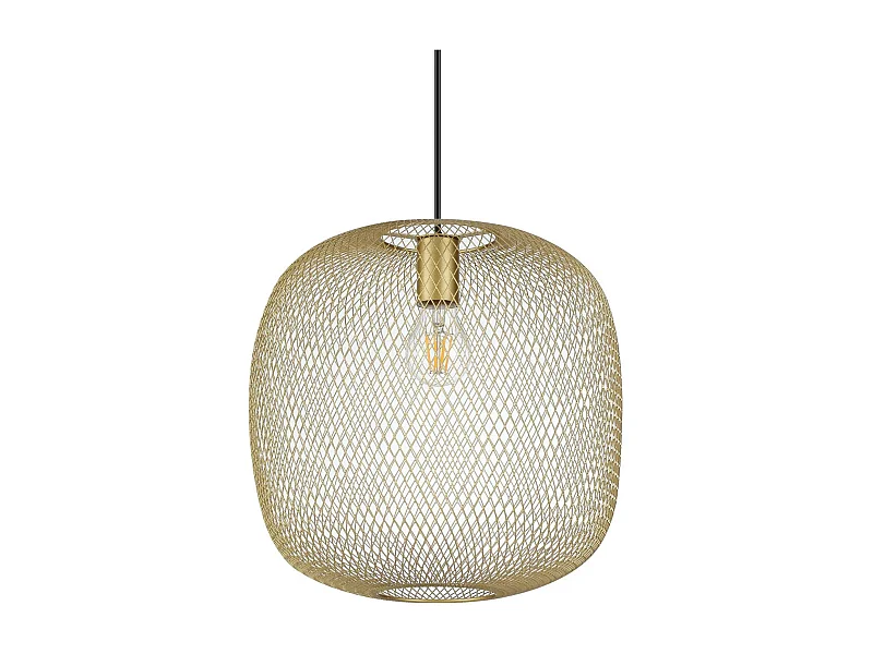 Ideal Lux NET Hängeleuchte mit Drahtgestell, 34 cm, goldfarben