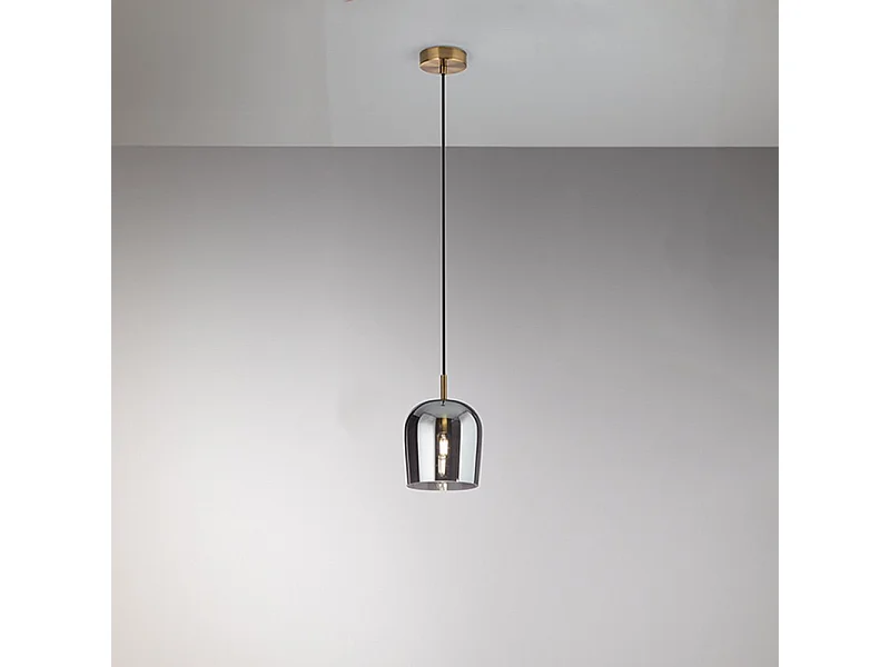 Lampadario Contemporaneo Coro 1 Luce E14 Fumè
