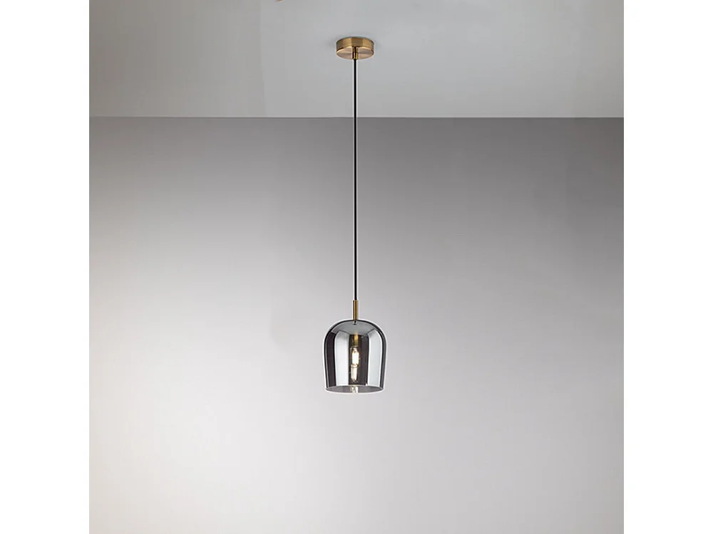 Lampadario Contemporaneo Coro 1 Luce E14 Fumè