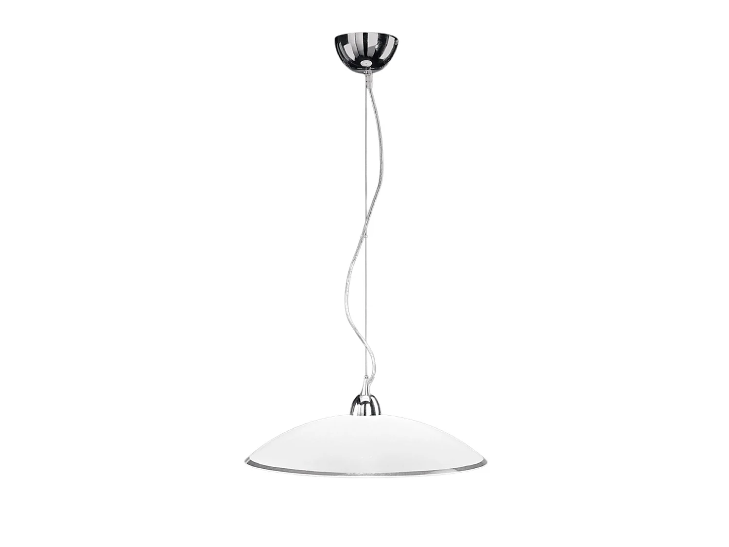 Sospensione Contemporanea Skirt Metallo Vetro Bianco 1 Luce E27 Ip20 D45