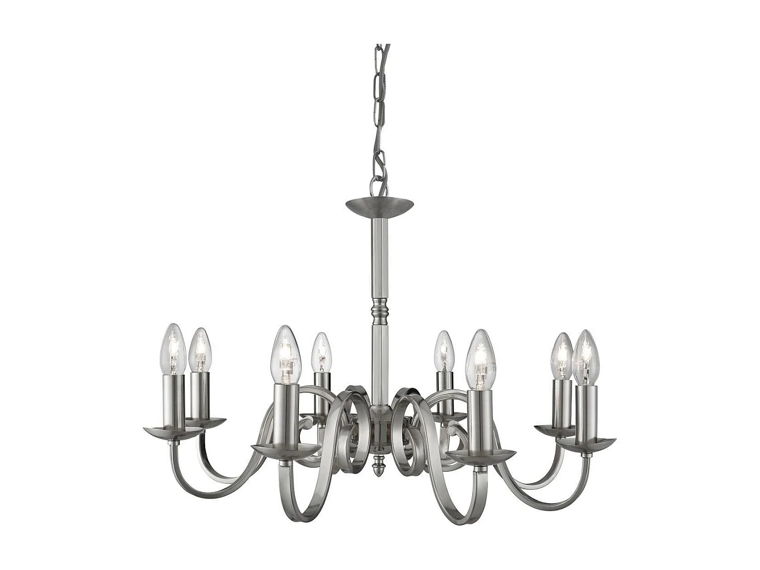 Searchlight Richmond - Lampadario 8 Luci Finitura Argento Satinato, E14