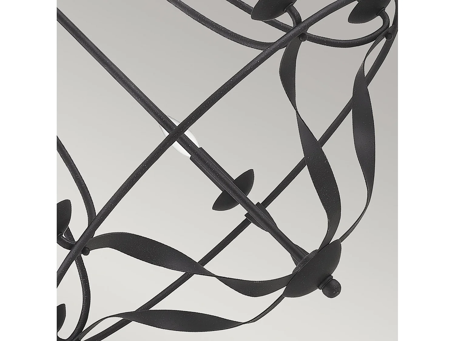 Lampadario Industrial Nordico Bradbury Acciaio Grigio Cenere 5 Luci E14