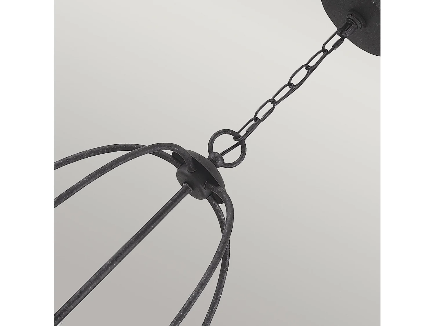 Lampadario Industrial Nordico Bradbury Acciaio Grigio Cenere 5 Luci E14