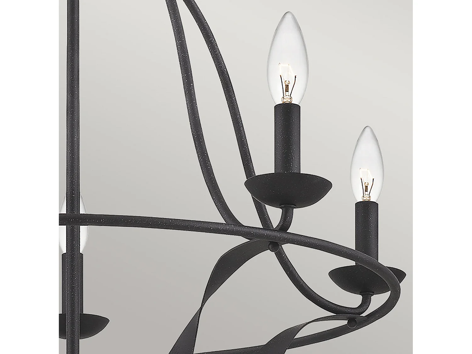 Lampadario Industrial Nordico Bradbury Acciaio Grigio Cenere 5 Luci E14