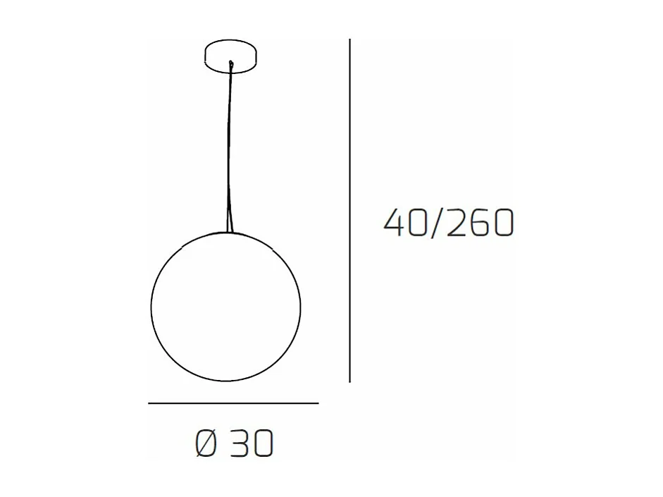Sospensione Contemporanea Moon Metallo Cromo Vetro Rosso 1 Luce E27 D.30Cm