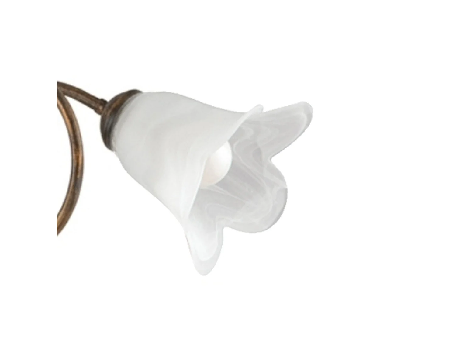 Lampadario Arte Povera Limone 3 Luci Marrone e Bianco LuceArt Classic