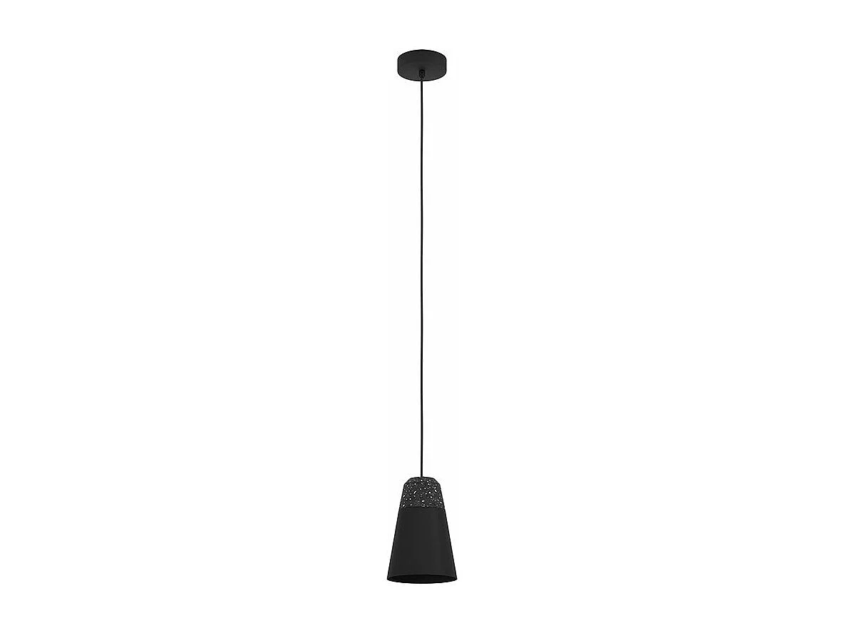 Lampadario Moderno Canterras 1 Luce Acciaio Nero