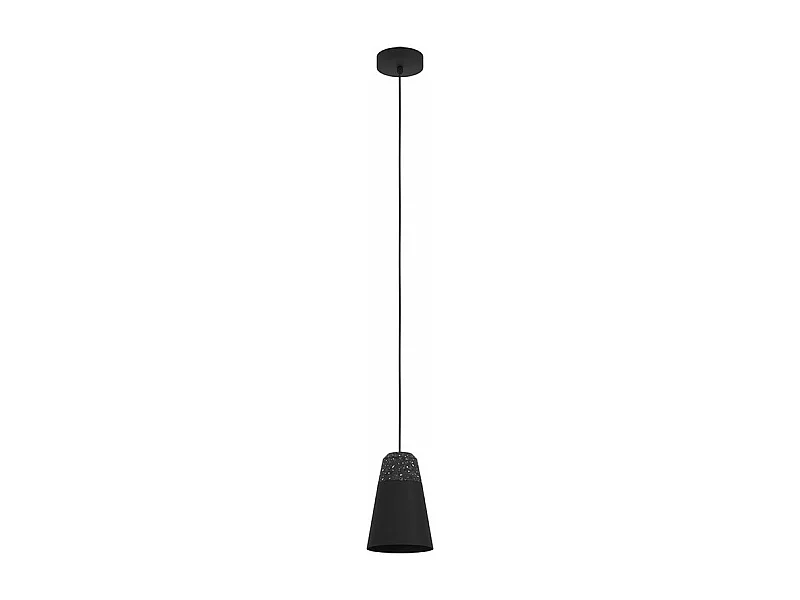 Lampadario Moderno Canterras 1 Luce Acciaio Nero