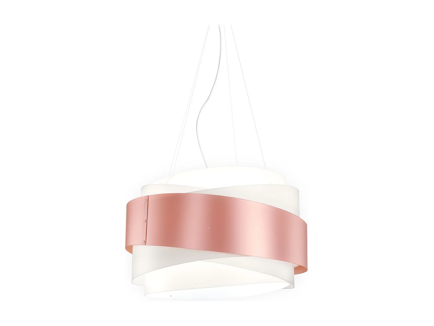 Lampadario Moderno Bea Polilux ® Pink Metal E Metallo Cromo 5 Luci E27
