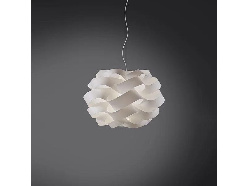 Lampadario Moderno Cloud Polilux ® Bianco E Metallo Cromo 3 Luci E27
