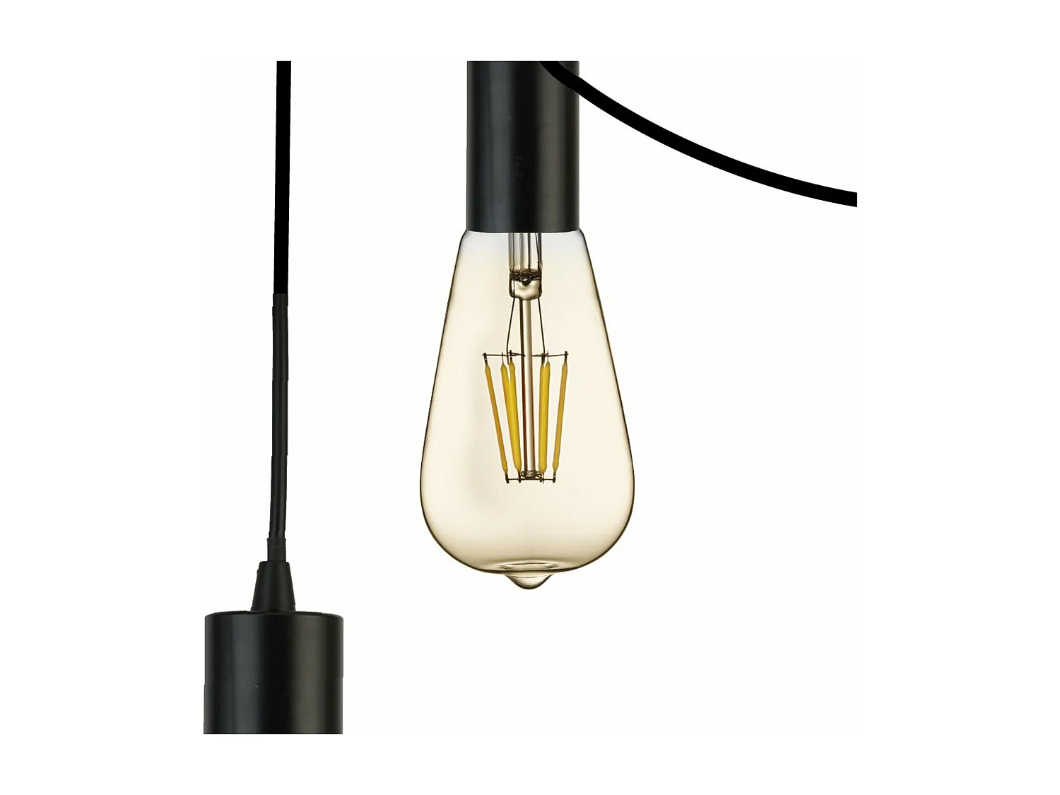 Lampadario Industrial-Nordico Squiggle Acciaio Nero 9 Luci E27