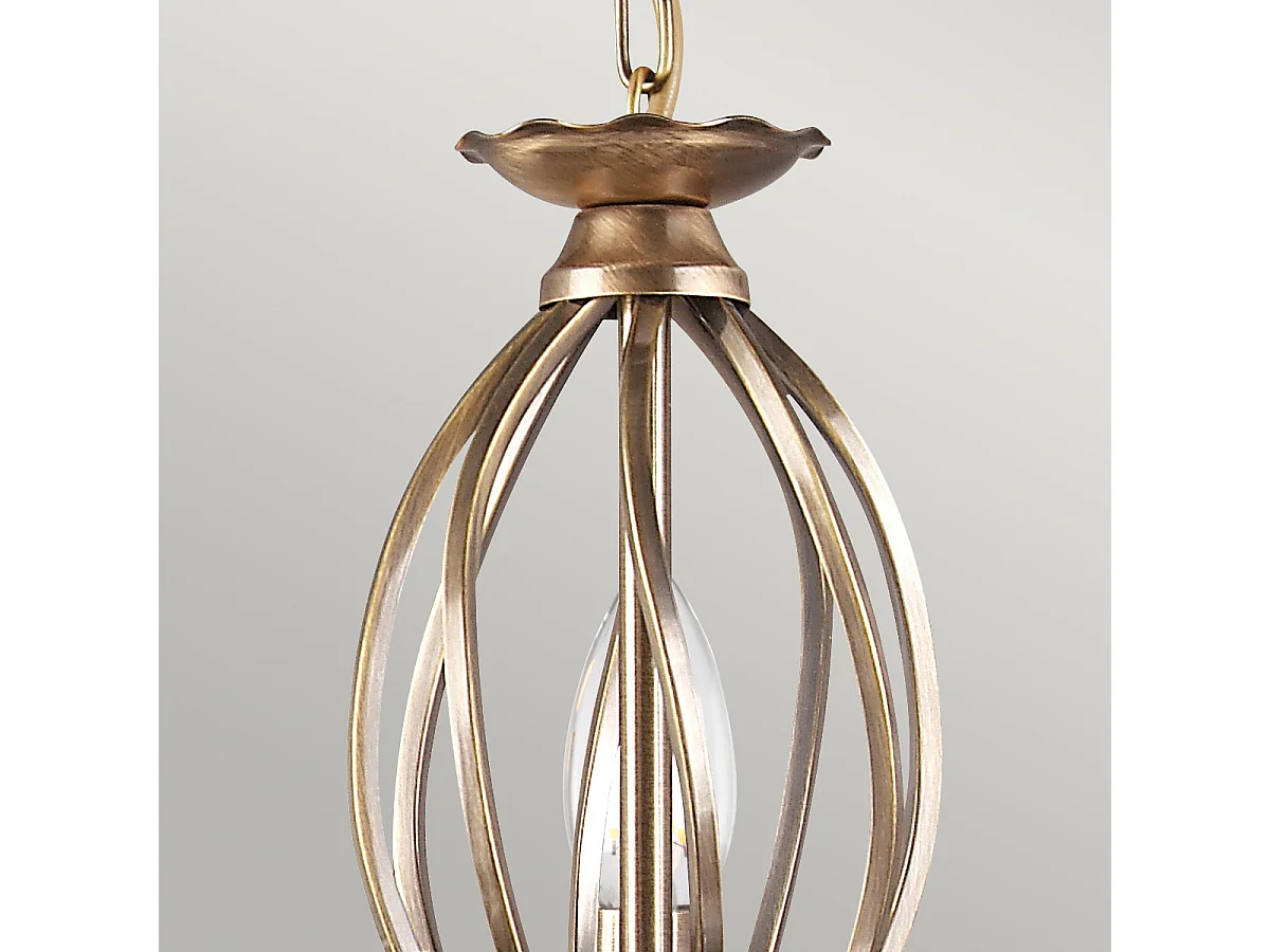 Elstead Aegean 5 ljus ljuskrona åldrad mässingsfinish, E14