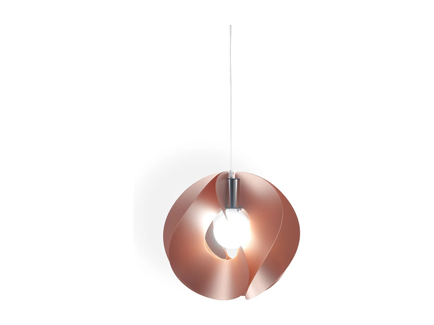 Sospensione Moderna Atom Polilux ® Rame E Metallo Cromo 1 Luce E27 D54Cm