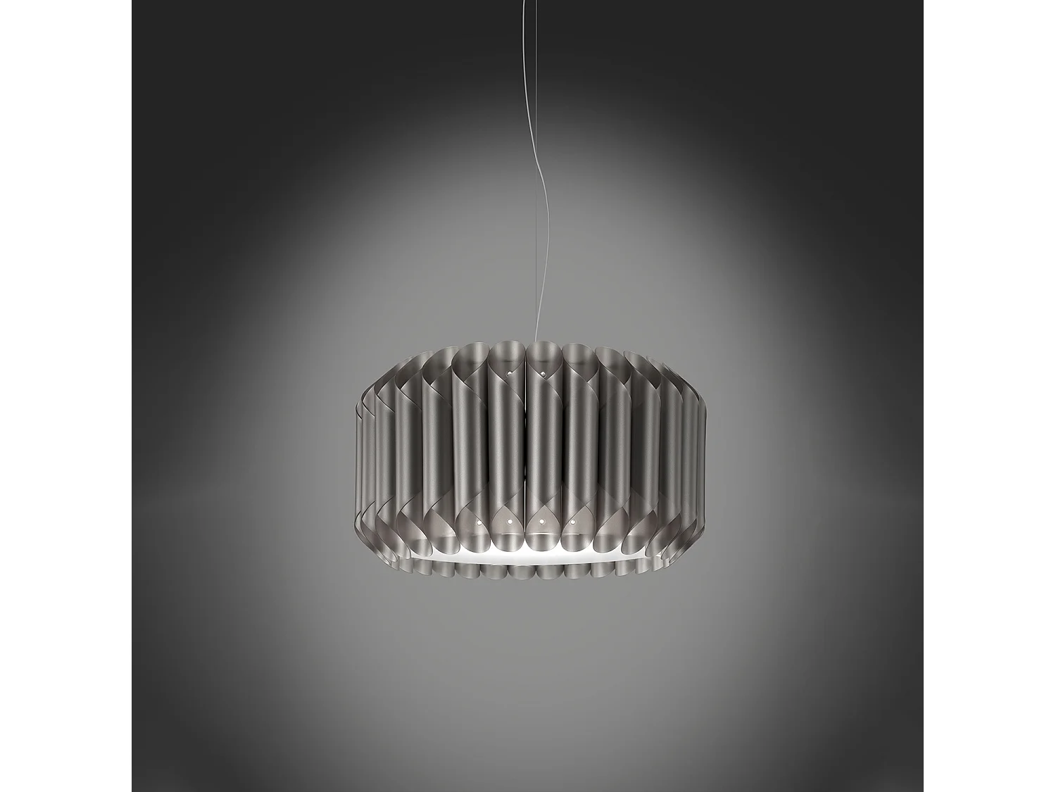 Sospensione Moderna Louise Polilux ® Argento E Metallo Cromo 1 Luce E27