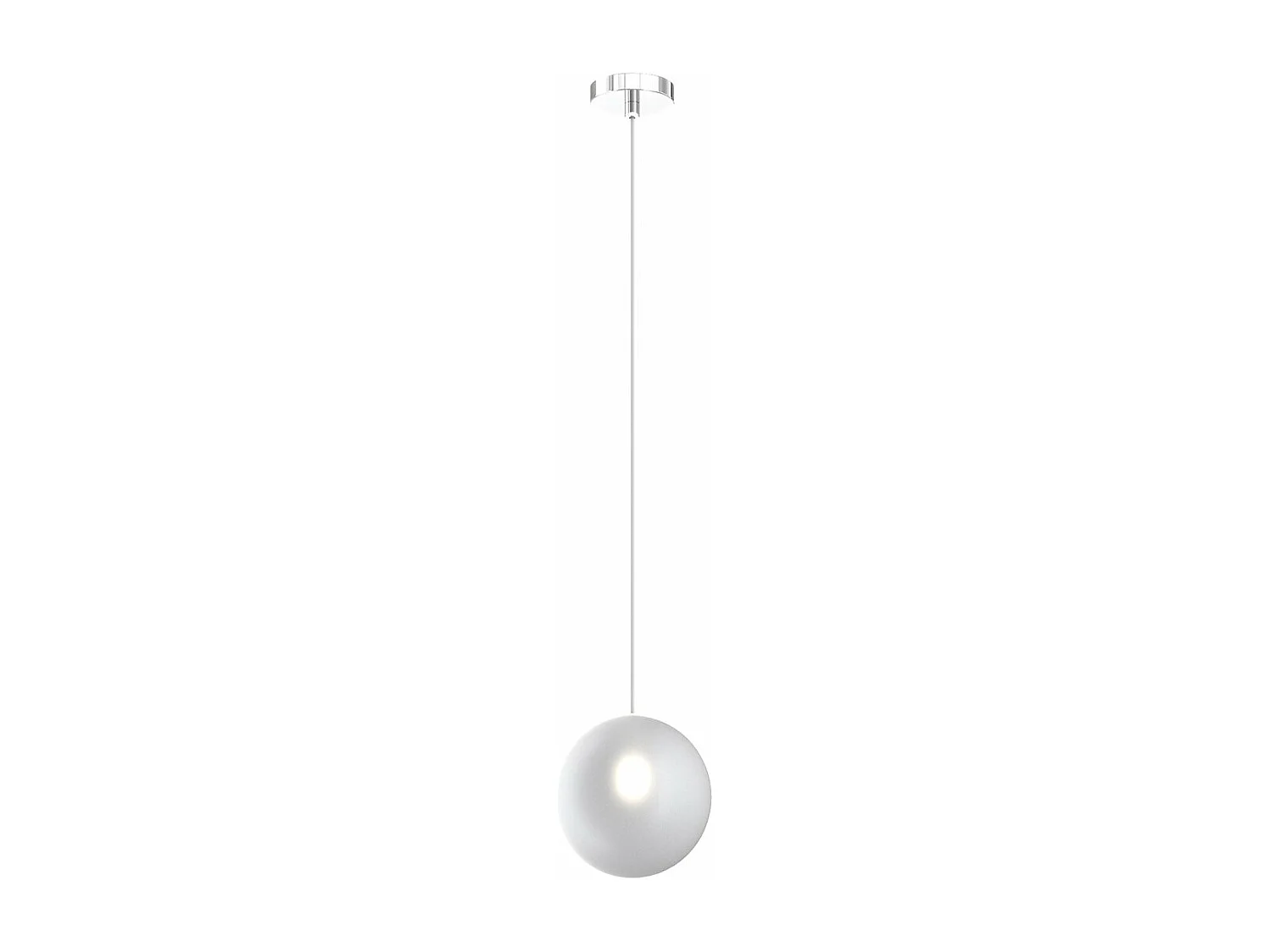 Sosp. Cromo 1 Luce Vetro Bianco Fog