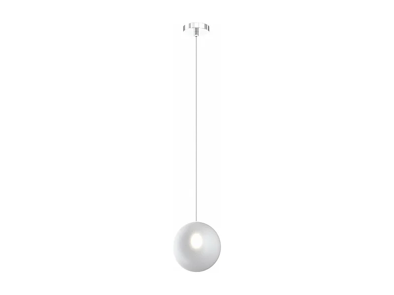 Sosp. Cromo 1 Luce Vetro Bianco Fog