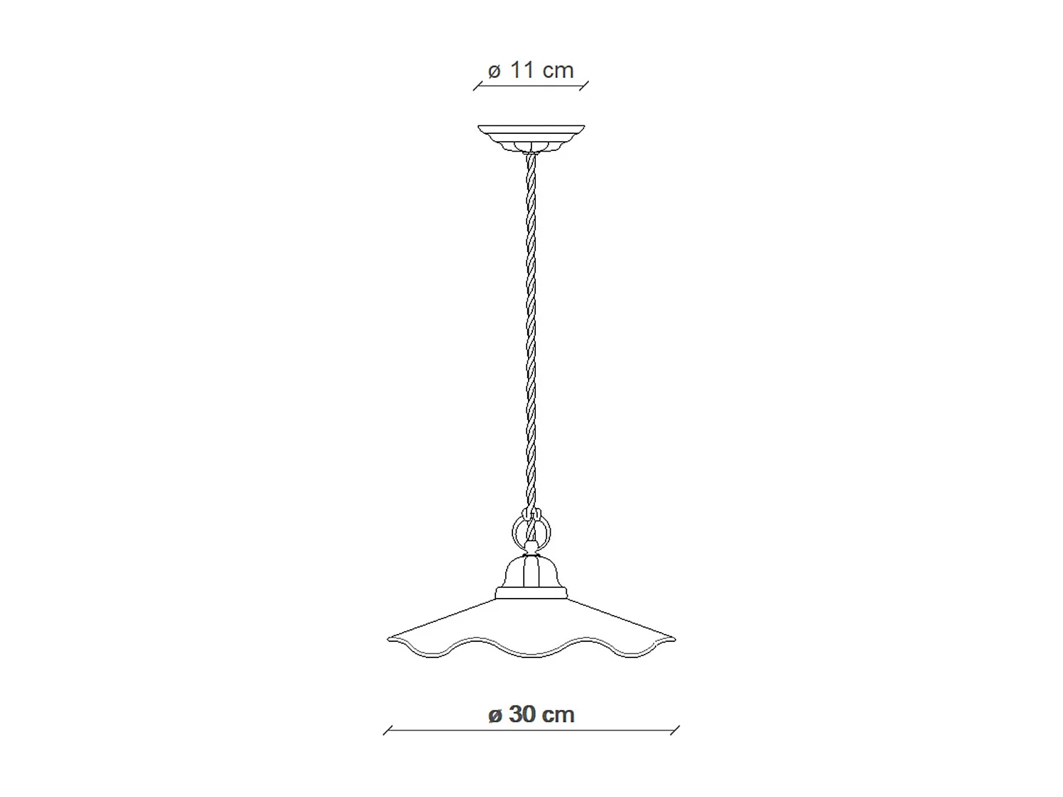 Lampadario Classico Belluno Ceramica E Ottone Decorato Filo Blu 1 Luce E27