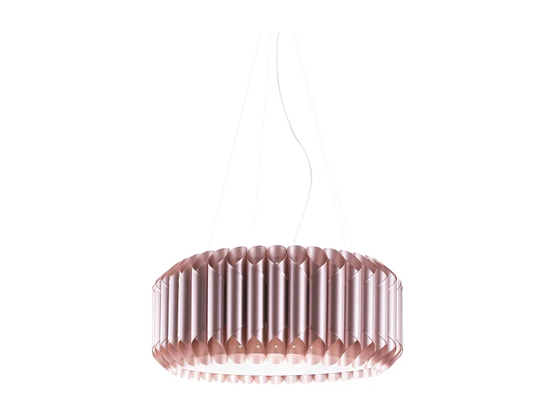 Lampadario Moderno Louise Polilux ® Pink Metal E Metallo Cromo 5 Luci E27