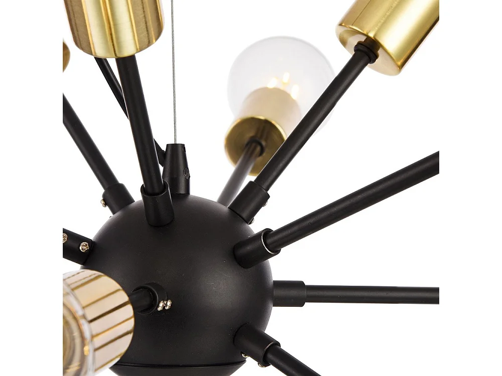 Jackson Deckenpendelleuchte Schwarz, 12 Licht, E27