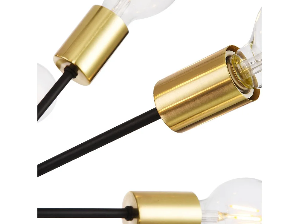 Jackson Deckenpendelleuchte Schwarz, 12 Licht, E27