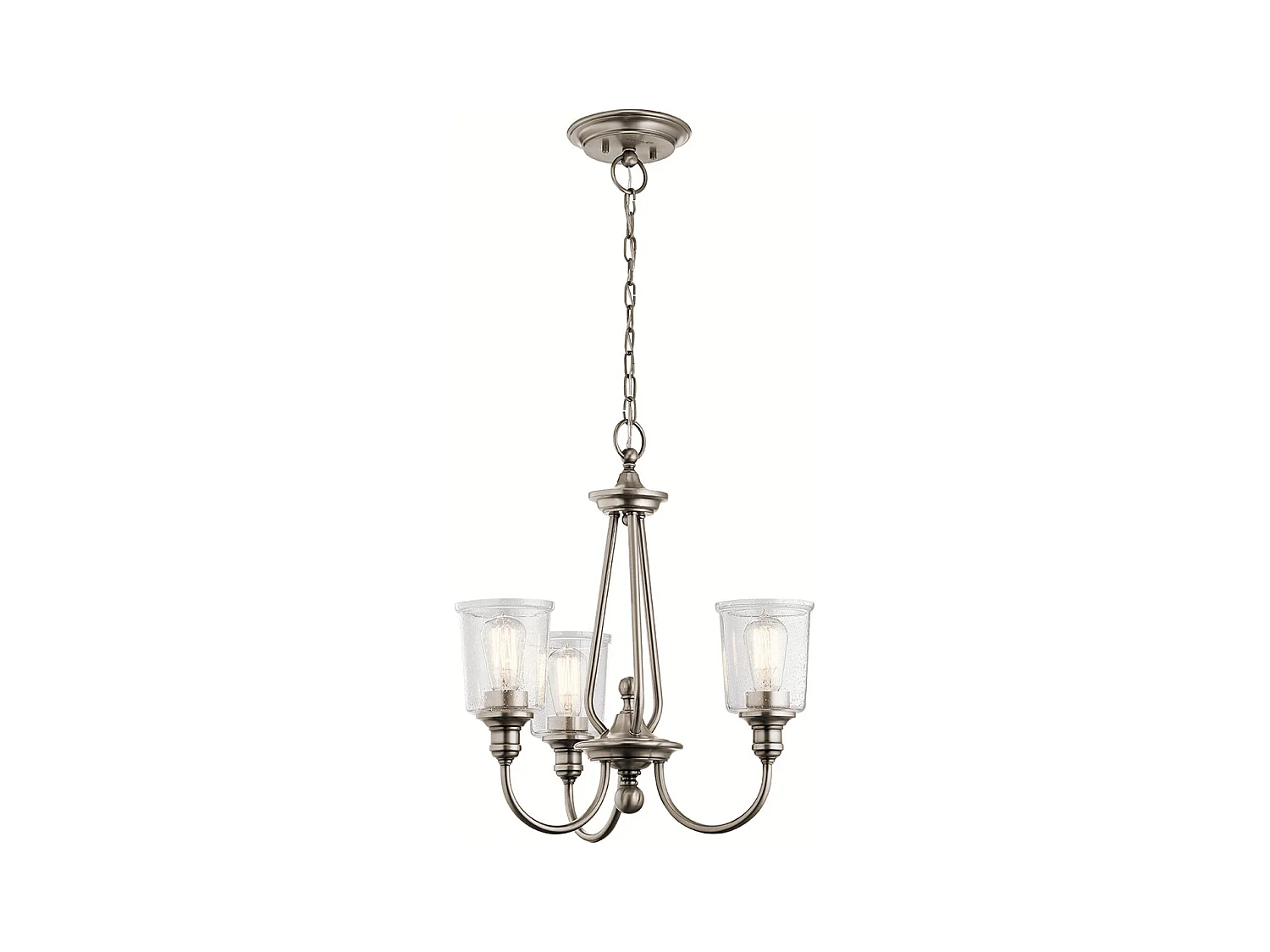 Lustre à 3 lumières Elstead Waverly, étain classique, E27