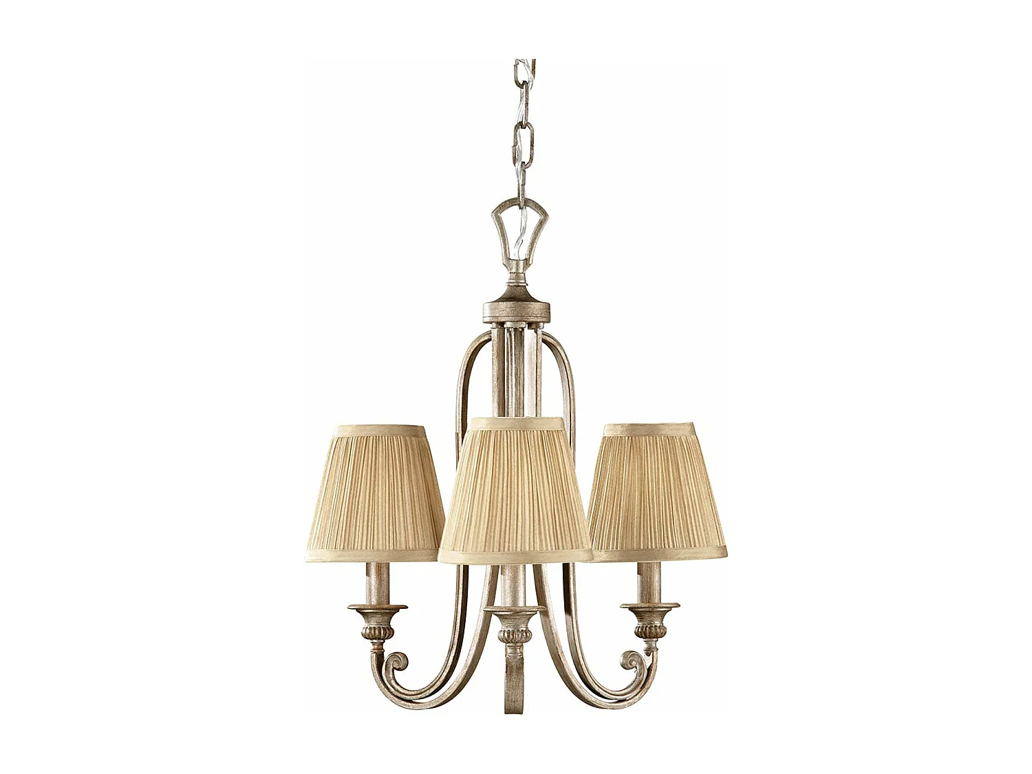 Lampadario Contemporaneo Abbey Acciaio Sabbia Argentata 3 Luci E14