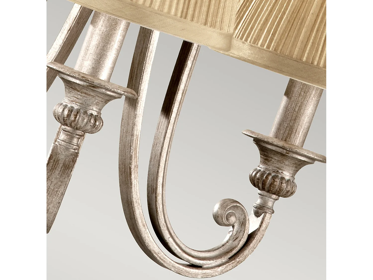 Lampadario Contemporaneo Abbey Acciaio Sabbia Argentata 3 Luci E14