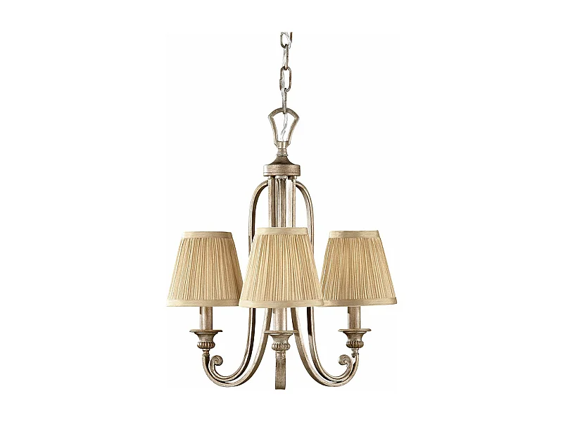 Lampadario Contemporaneo Abbey Acciaio Sabbia Argentata 3 Luci E14