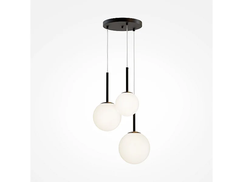 Maytoni Basic form Maytoni Basic Form Modern Lámpara de techo colgante de 3 luces en racimo negro mate E14