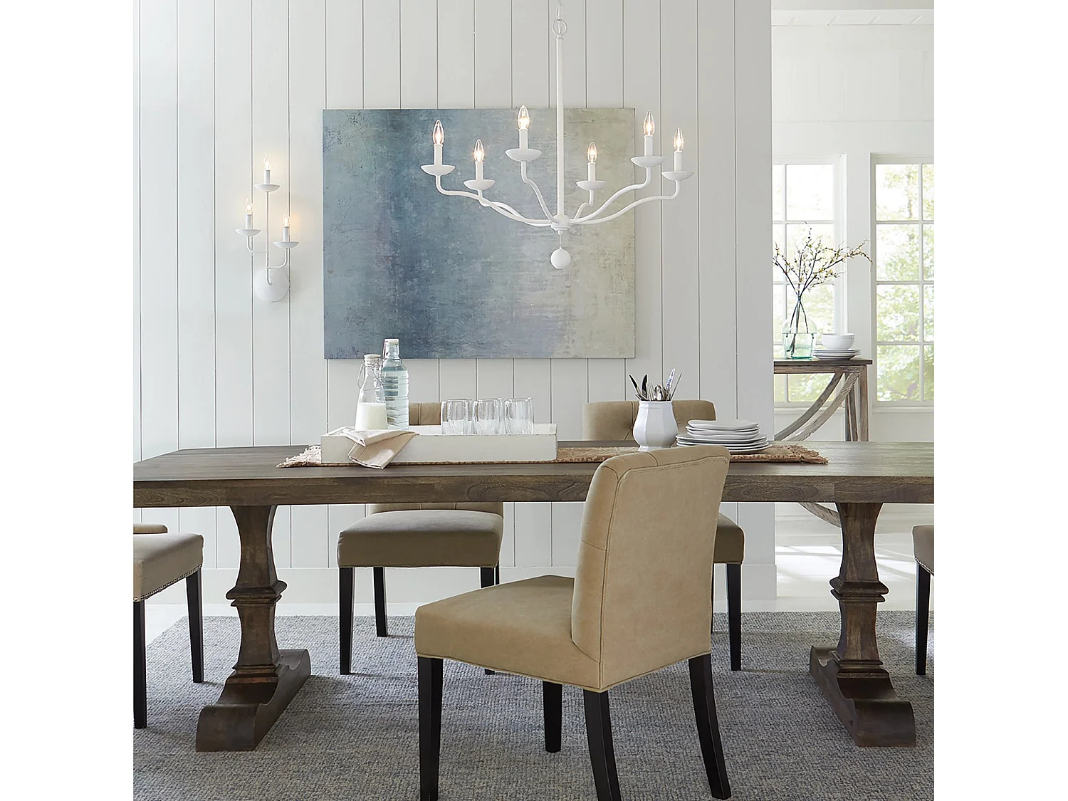 Elstead Feiss Annie Lustre Multi Bras Plâtre Blanc