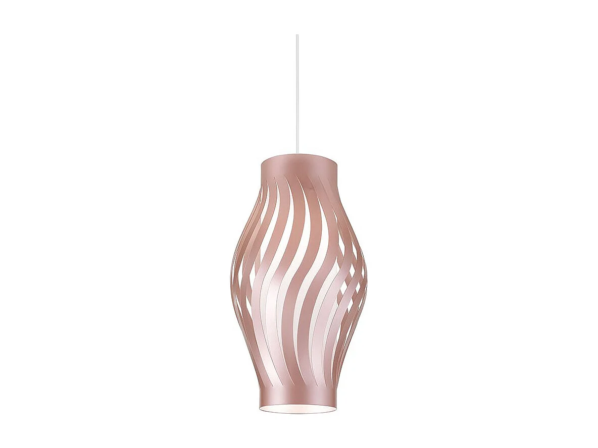 Sospensione Moderna Helios Polilux ® Pink Metal 1 Luce E27 H61Cm
