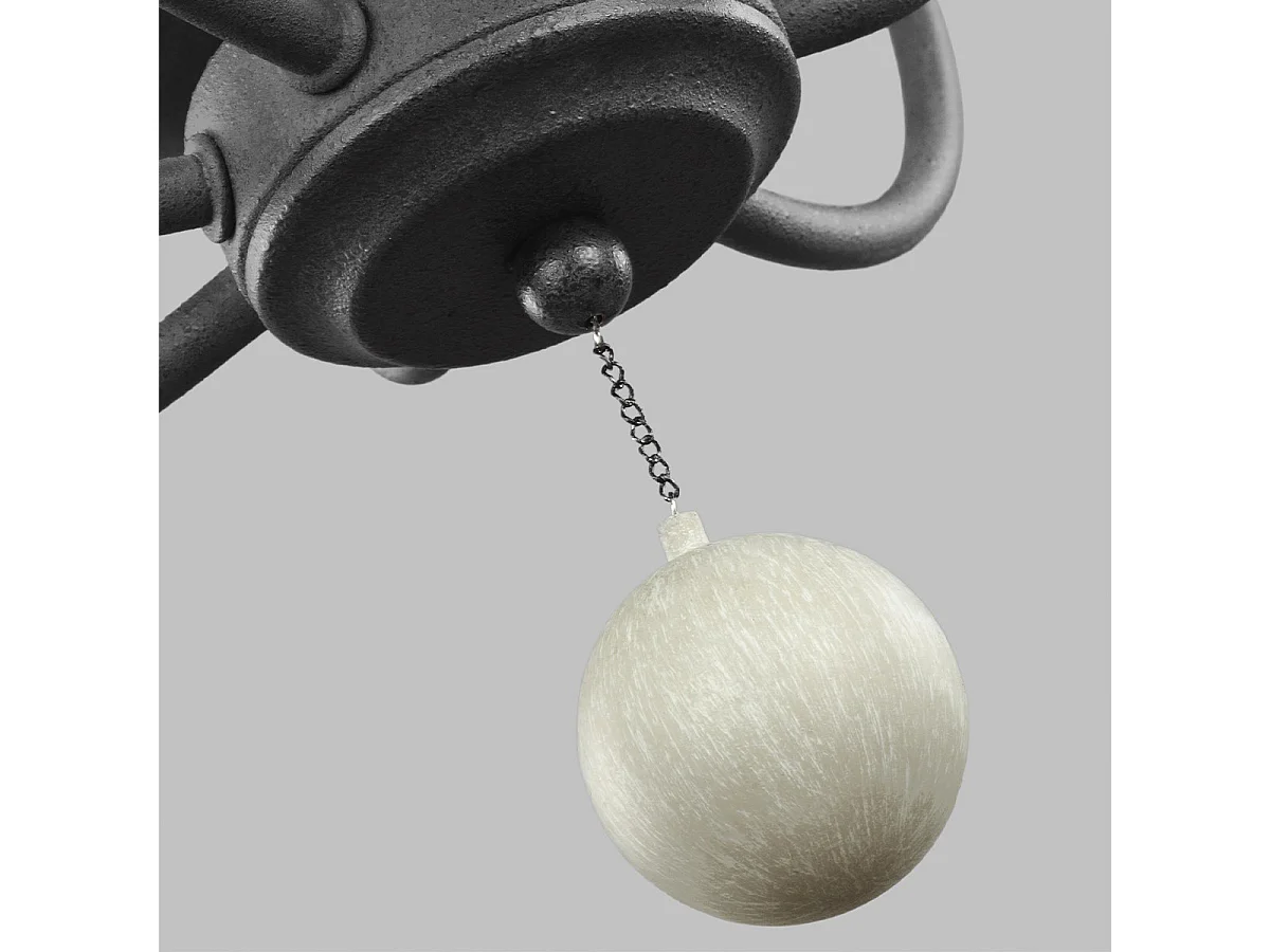 Elstead Feiss Nori Lustre à bras multiples en zinc patiné foncé avec bois flotté gris