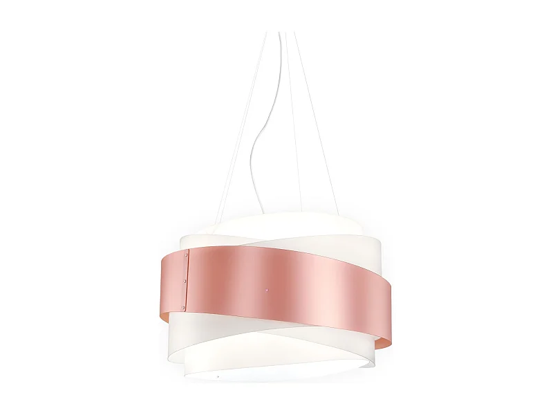 Lampadario Moderno Bea Polilux ® Pink Metal E Metallo Cromo 3 Luci E27