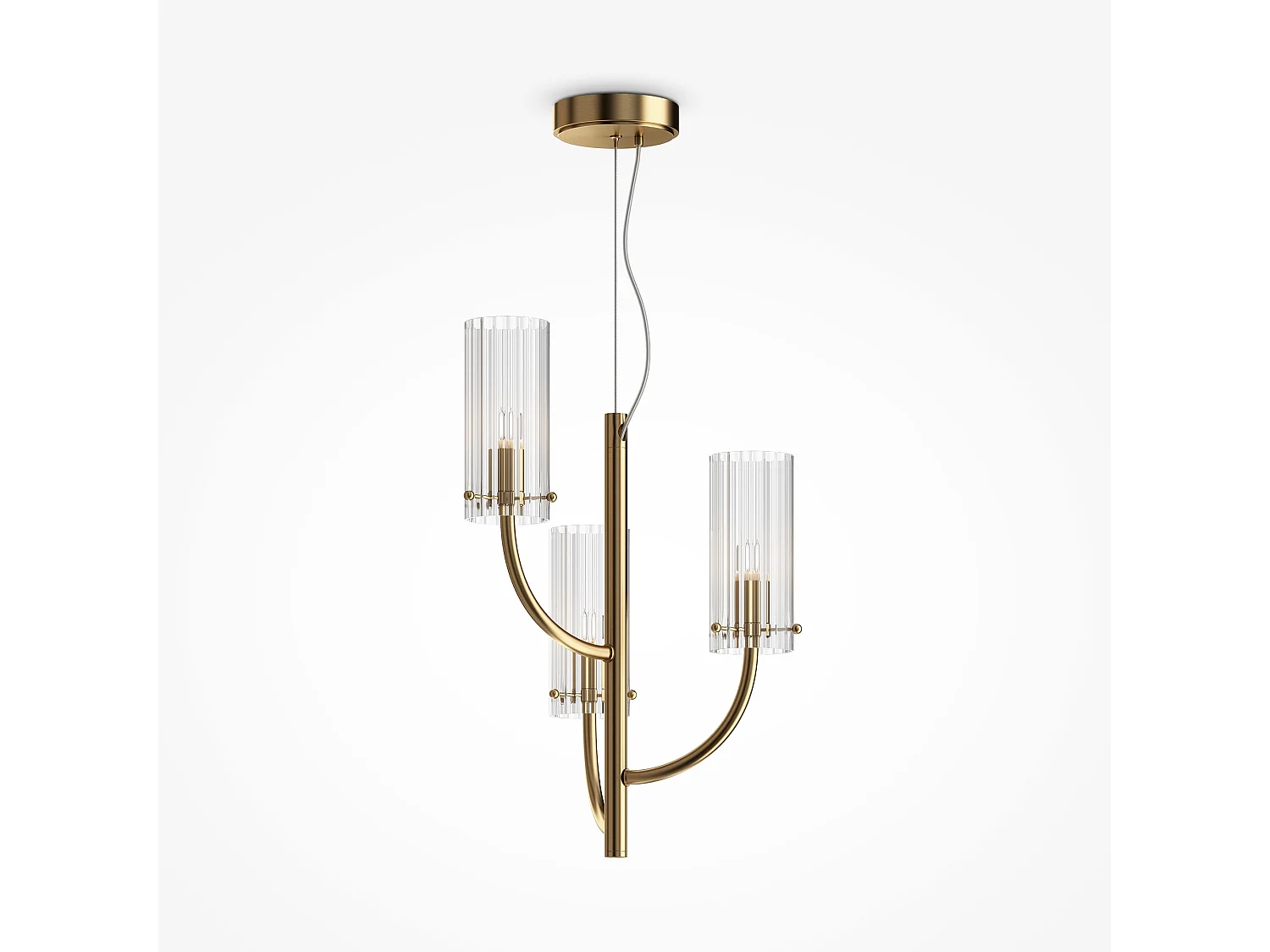 Maytoni Arco Lámpara de Techo Colgante Clásica 3 Luces Multi Brazo Latón G9