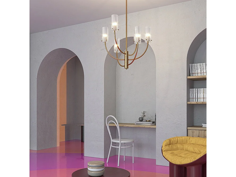 Maytoni Arco Lámpara de Techo Colgante Clásica 3 Luces Multi Brazo Latón G9