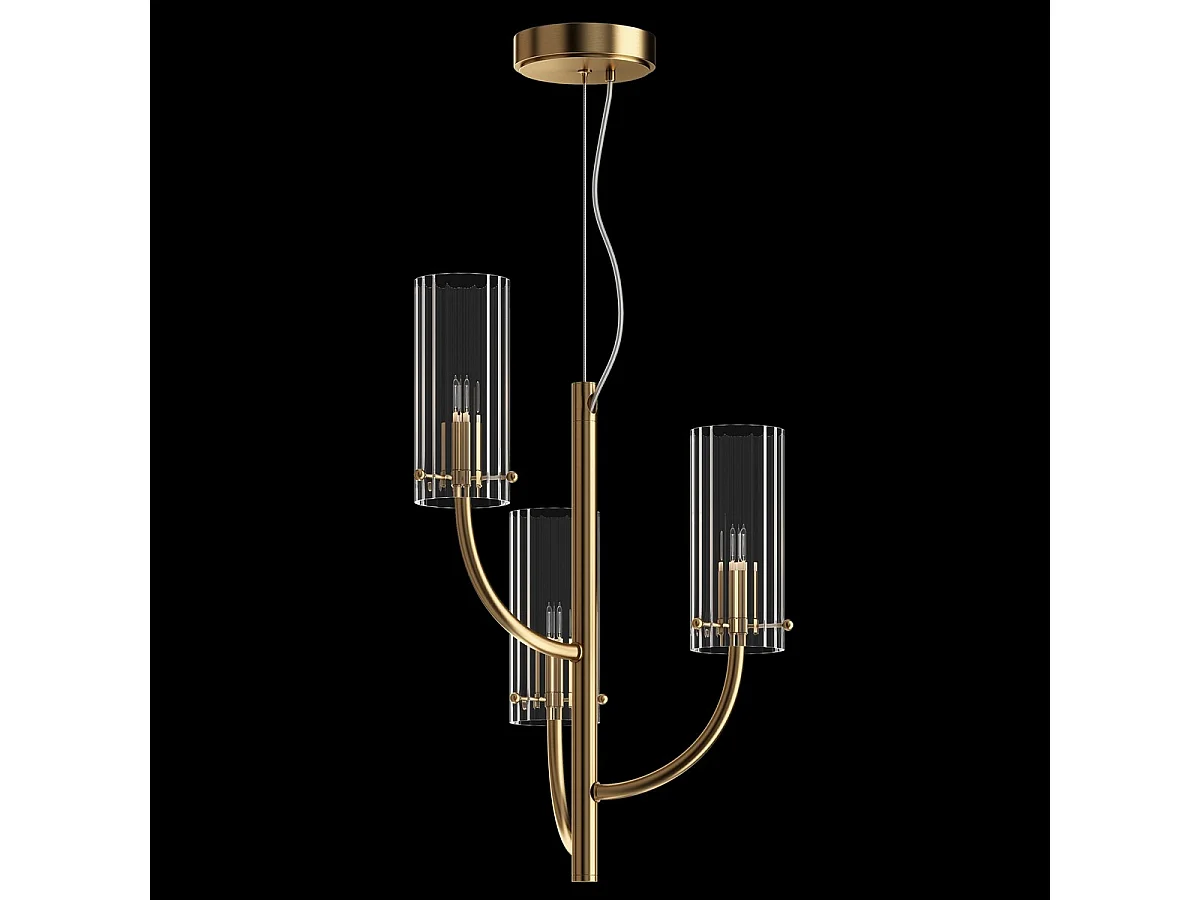 Maytoni Arco Lámpara de Techo Colgante Clásica 3 Luces Multi Brazo Latón G9