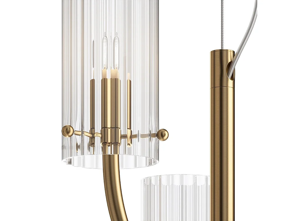 Maytoni Arco Lámpara de Techo Colgante Clásica 3 Luces Multi Brazo Latón G9