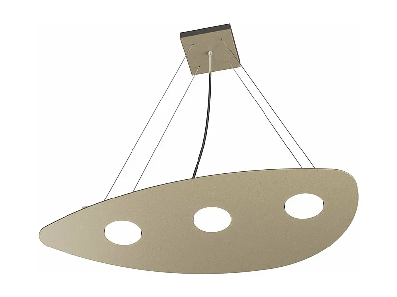 Sospensione Moderna Shape Metallo Sabbia 3 Luci Gx53