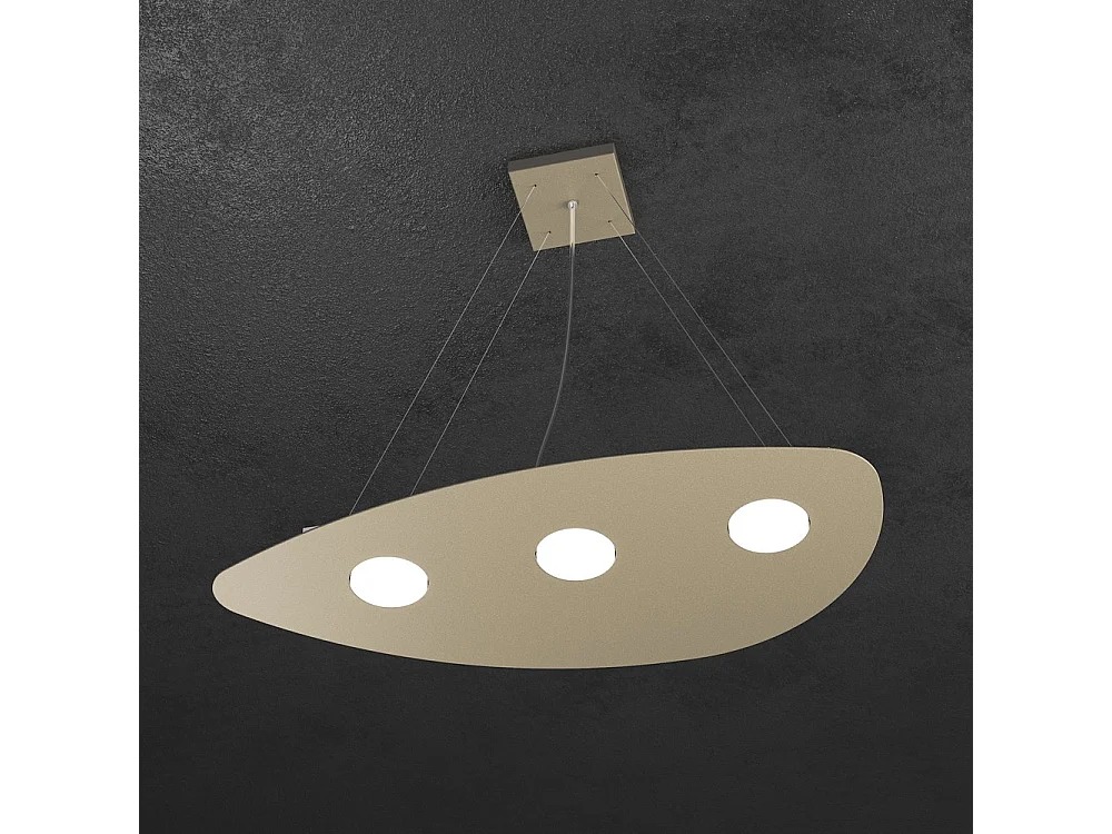 Shape Sospensione 3 Luci Sabbia