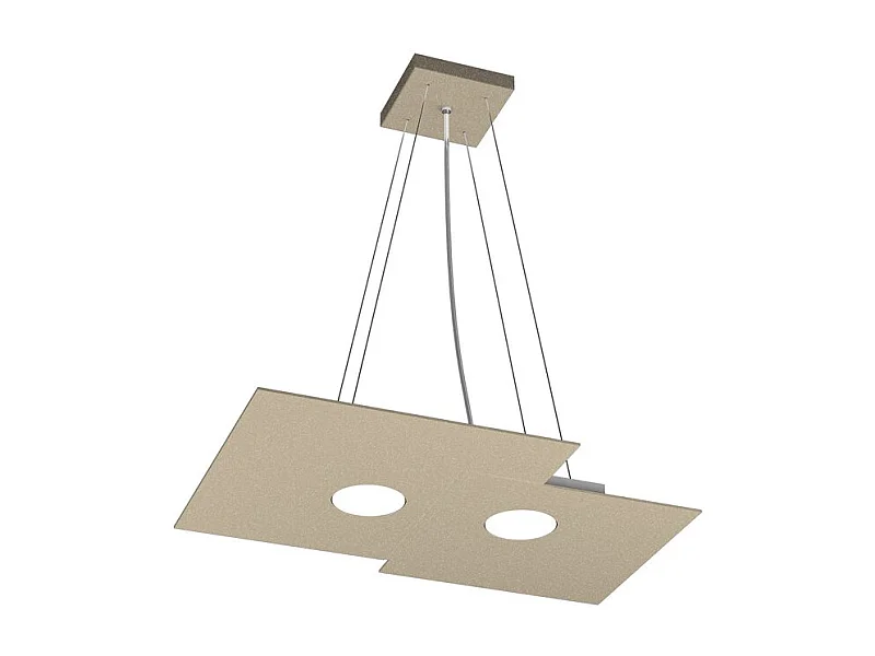 Plate Sospensione 2 Luci Sabbia