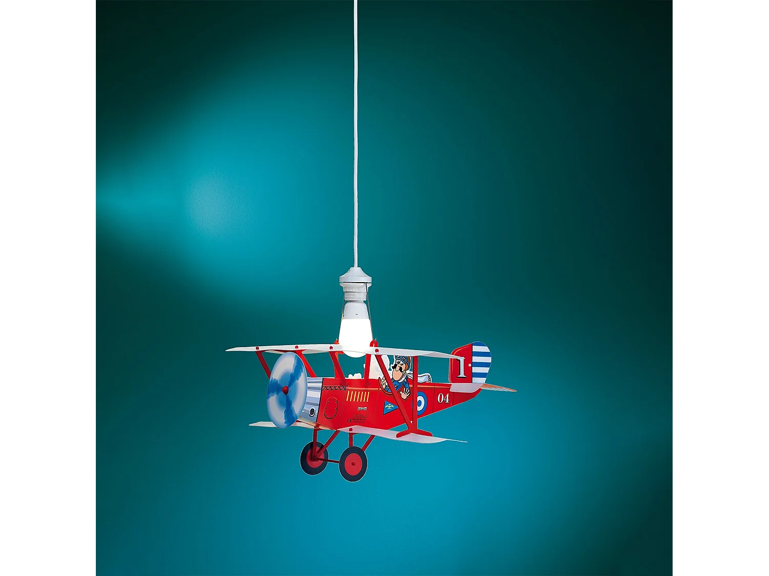 Sospensione Moderna Biplano Polilux ® Rosso Biplano Rosso 1 Luce E27