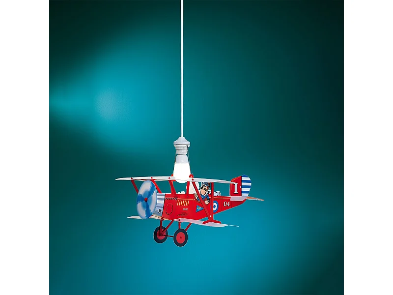 Sospensione Moderna Biplano Polilux ® Rosso Biplano Rosso 1 Luce E27