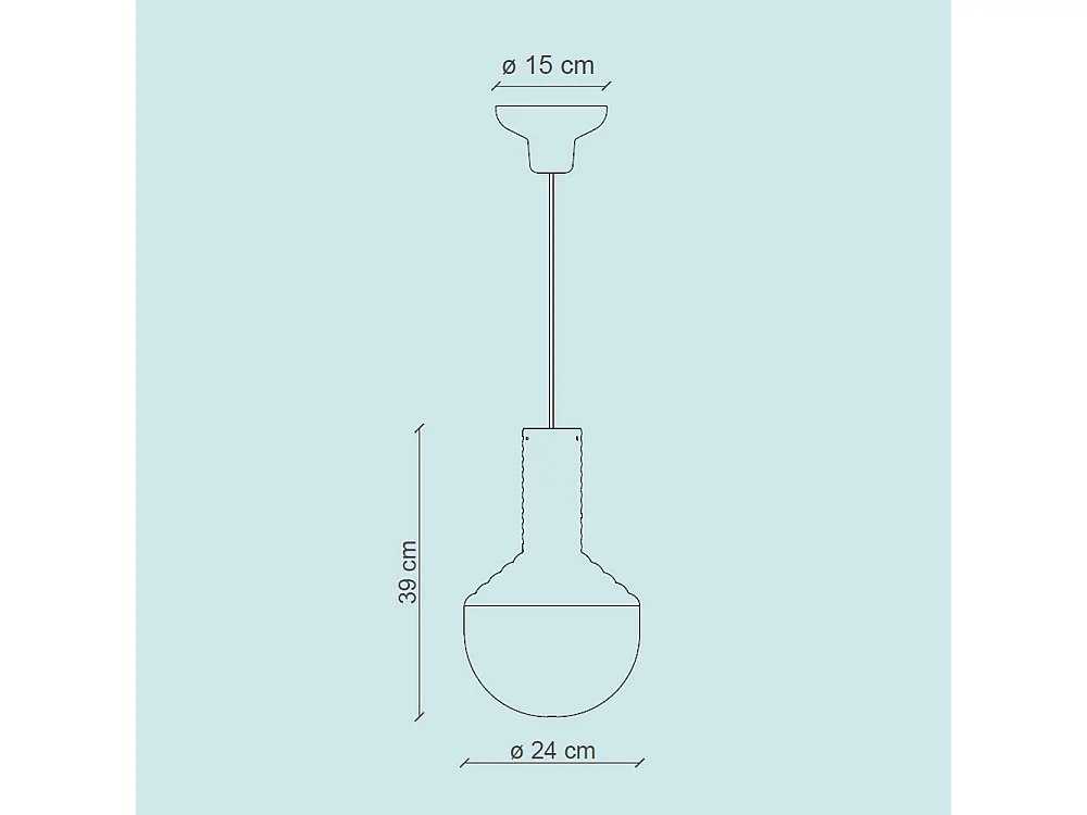 Sospensione Vintage Grande Decò Selaron Ceramica Gialla 1 Luce E27