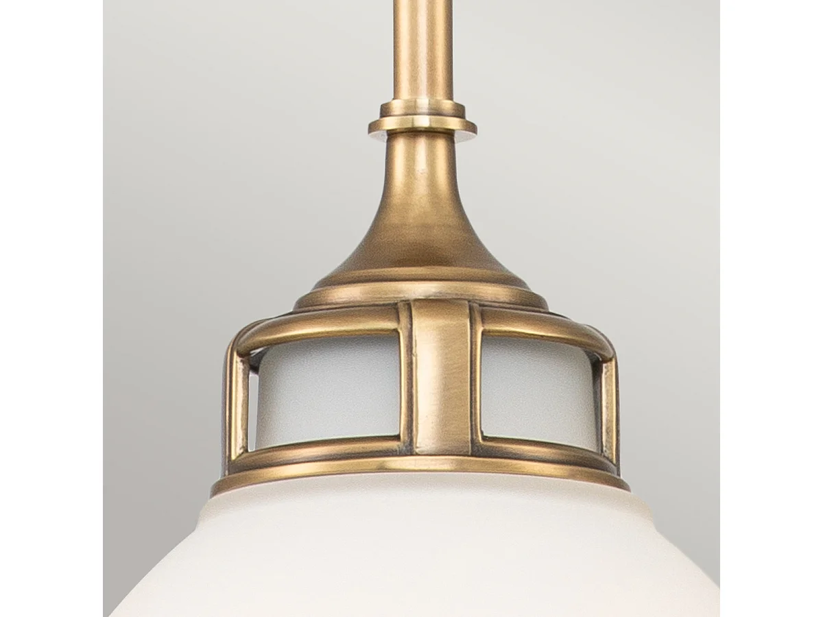 Elstead Hinkley Amelia Dome Pendant Plafonnier Héritage Laiton