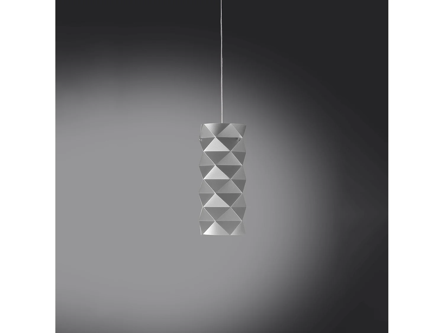 Sospensione Moderna Prisma Polilux ® Argento E Metallo Cromo 1 Luce E27