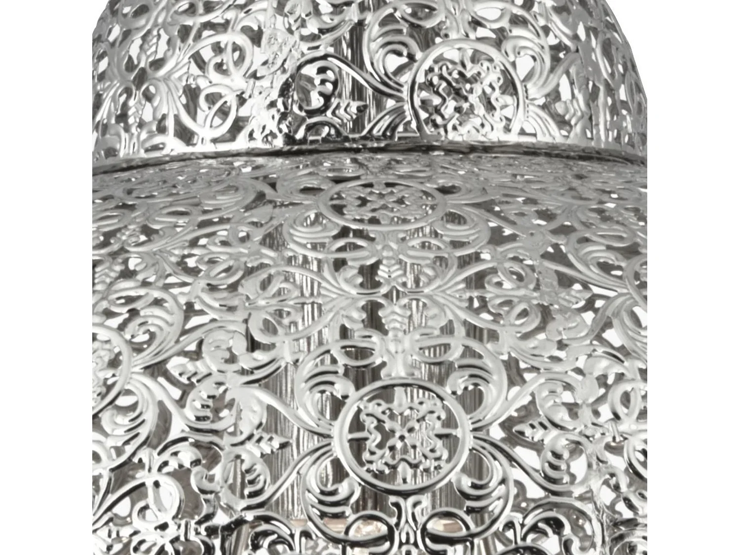 Searchlight Fretwork 1 ljus marockansk takhnge glnsande nickel, E27