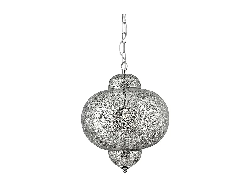 Searchlight Fretwork - Lampadario marocchino a 1 luce Nichel lucido, E27