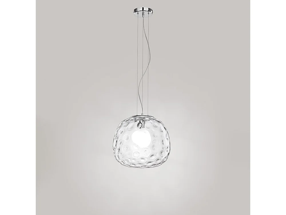 Lampadario Contemporaneo Ufo Cromo 1 Luce E27 Grande