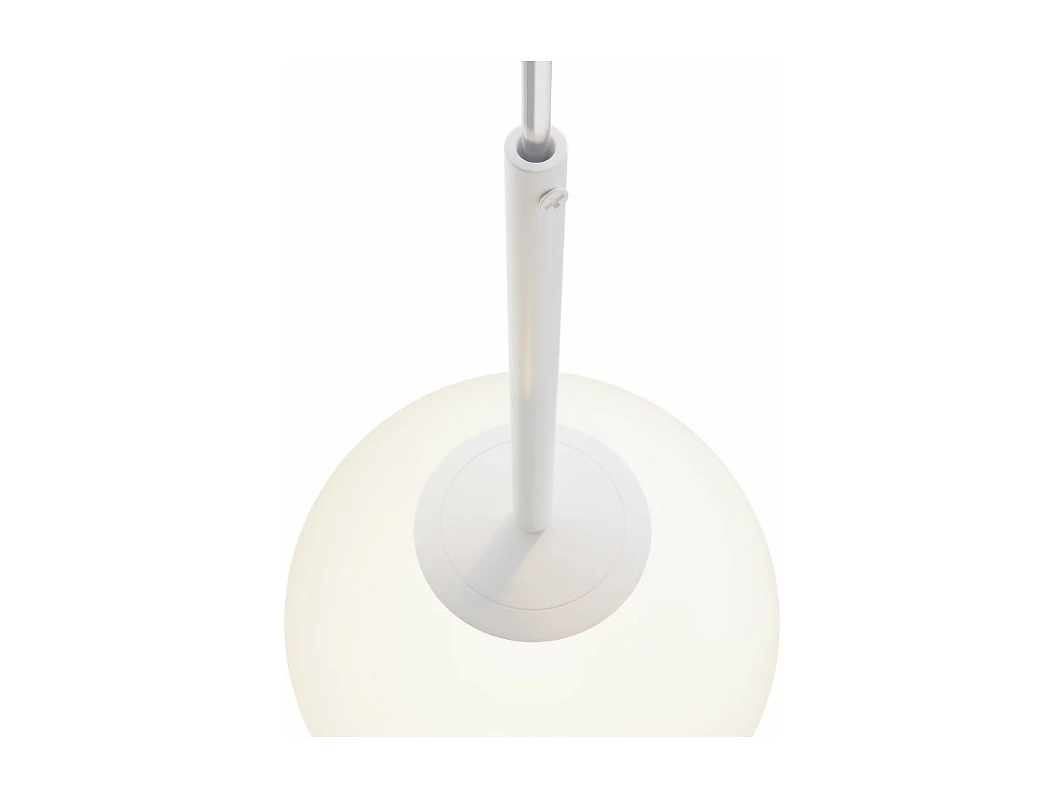 Lampadario Minimal Basic Form Grande In Metallo Bianco 1 Luce E Diffusore Bianco